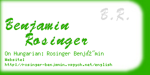 benjamin rosinger business card